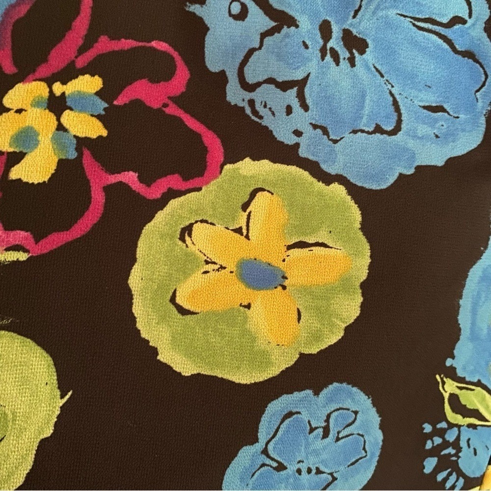 Jack Mulqueen Vintage 90s Floral Halter Neck Dress Flower Print 10 - Picture 3 of 7